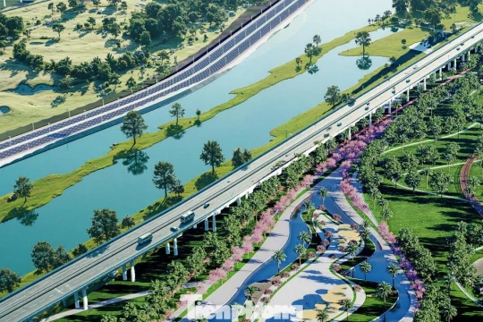 Hình ảnh thiết kế trục Đại lộ cảnh quan sông Hồng hơn 850 nghìn tỷ đồng