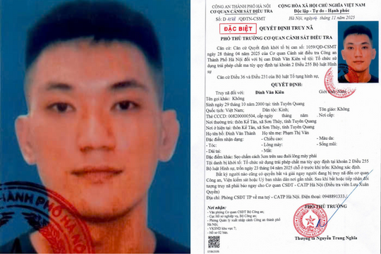 Truy nã đặc biệt Đinh Văn Kiên sinh năm 2000