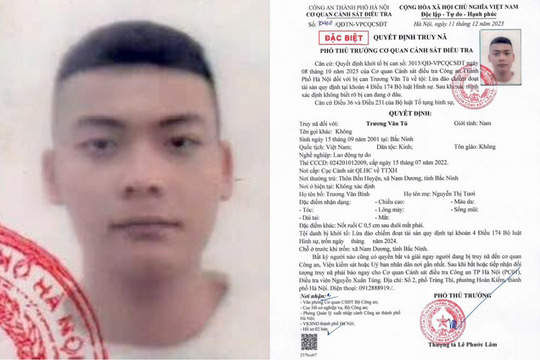 Truy nã đặc biệt Trương Văn Tú sinh năm 2001