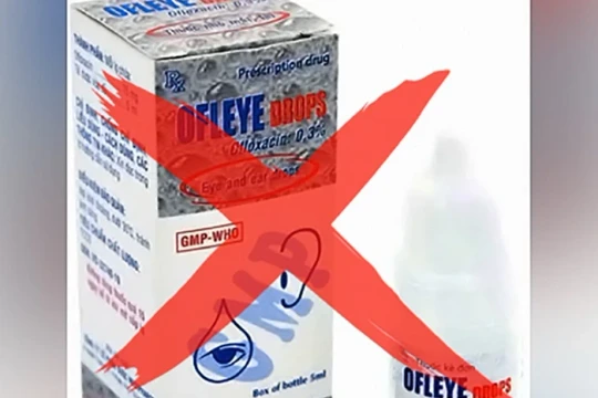 Bộ Y tế buộc tiêu hủy thuốc nhỏ mắt, tai Ofleye Drops của Medipharco