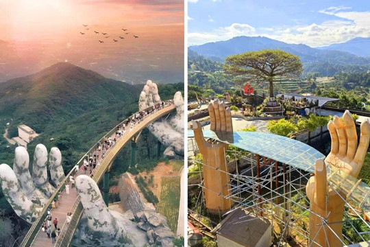 Một khu du lịch gây tranh cãi khi 'nhái' Cầu Vàng của Việt Nam