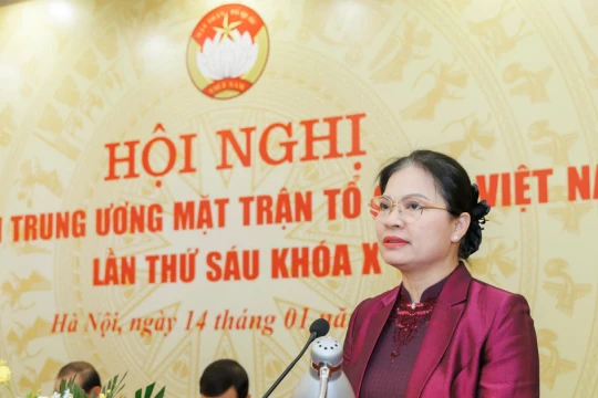 Bà Hà Thị Nga giữ chức Phó Chủ tịch – Tổng Thư ký Ủy ban Trung ương MTTQ Việt Nam