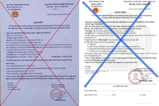 Giả mạo giấy mời làm việc với cơ quan thuế