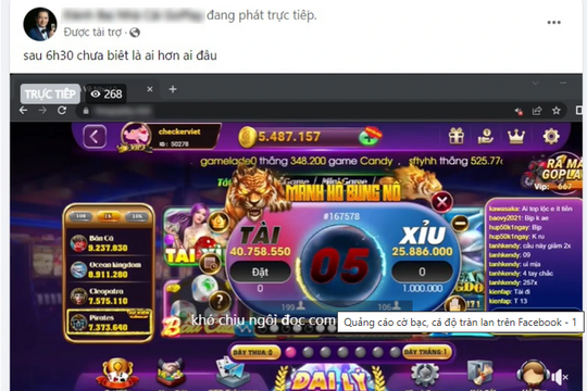 Facebook ‘nhận tiền’ để quảng cáo cờ bạc