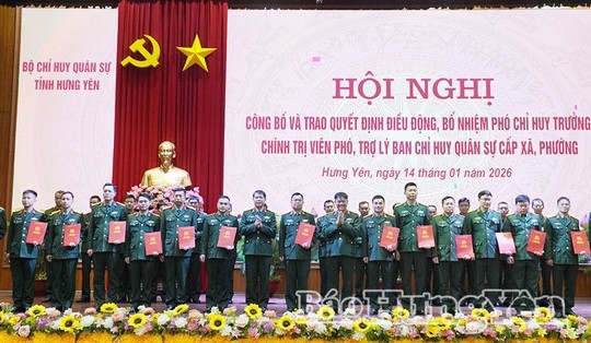 Điều động, bổ nhiệm 179 sĩ quan, quân nhân chuyên nghiệp về công tác tại Ban Chỉ huy Quân sự cấp xã