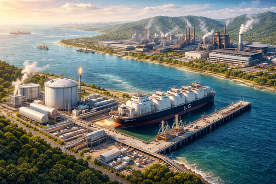 Một doanh nghiệp sắp làm kho cảng LNG quy mô lớn, đặt tại nơi Hòa Phát xây khu liên hợp gang thép 86.000 tỷ