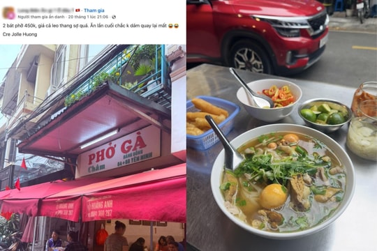 Tranh cãi Phở nhà giàu Hà Nội: 450.000 đồng cho 2 bát phở gà