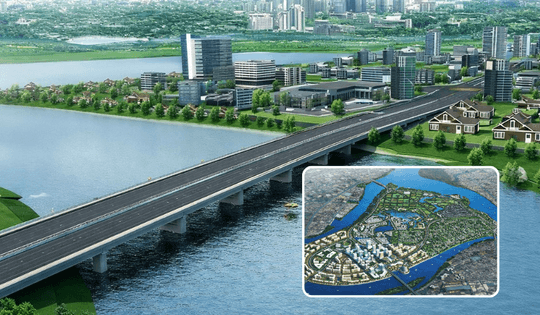 Cây cầu nghìn tỷ thuộc siêu phường lớn nhất cả nước sắp thông xe, siêu dự án 72.000 tỷ của Sun Group hưởng lợi lớn