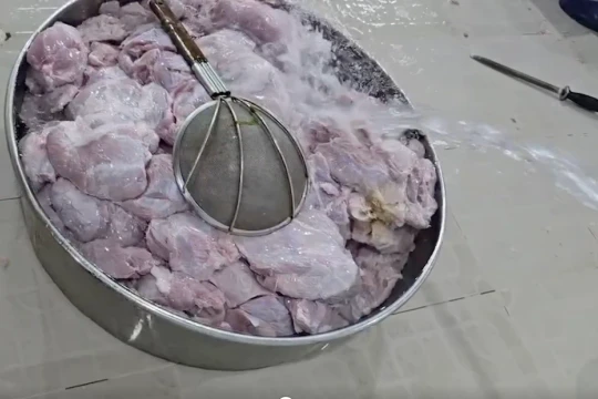 Phát hiện thịt không nhãn mác tại công ty bị tố dùng thịt bẩn chế biến thức ăn cho học sinh