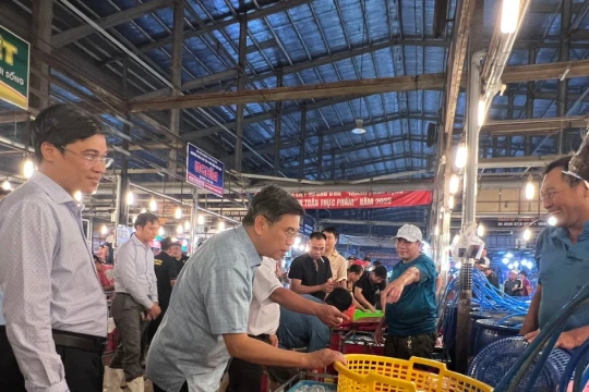 Xuyên đêm kiểm tra chợ đầu mối trái cây, rau thịt trước Tết