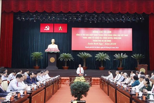 Tổng Bí thư: Thành phố Hồ Chí Minh cần tiếp tục vai trò dẫn dắt tăng trưởng, đổi mới và hội nhập