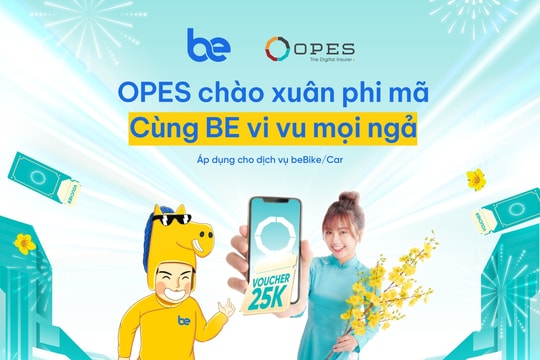 Bảo hiểm số OPES bắt tay Be Group ưu đãi lớn người dùng gọi xe mùa Tết 2026