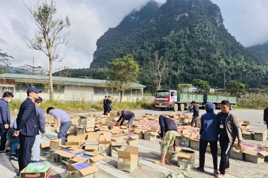 Kiểm tra nhiều thùng giấy, thu giữ hơn 65.000 thiết bị là 'hàng cấm', 3.000 lọ tinh dầu, 240 ba lô... tổng giá trị hơn 9 tỷ đồng