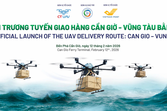 CT Group chính thức khai trương tuyến giao hàng vượt biển đầu tiên tại Việt Nam bằng UAV