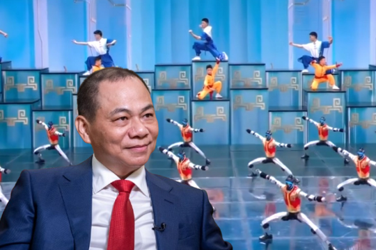 Trung Quốc gây choáng với robot tập võ, xoay côn, người máy 'Make in Vietnam' của ông Phạm Nhật Vượng cũng biết đấm bốc, nhảy múa