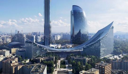 Sắp hoàn thiện tòa văn phòng với mái che gỗ dài 140m hình con sóng uốn lượn