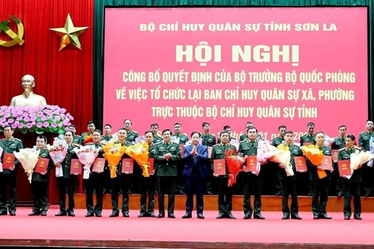 Gần 9.000 sĩ quan và hơn 4.600 quân nhân chuyên nghiệp được sắp xếp, điều động về Ban Chỉ huy quân sự cấp xã