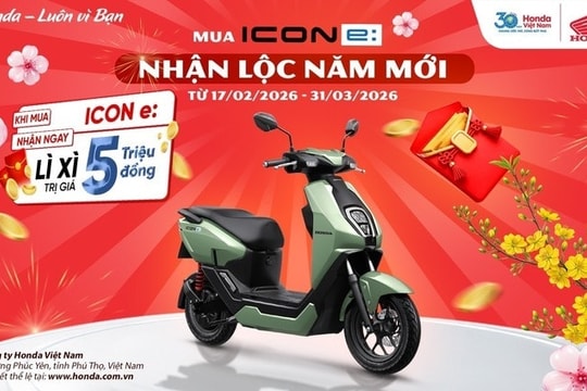 Bất ngờ lớn sau Tết: Mua mẫu xe điện không cần bằng A1 của Honda nhận ngay 5 triệu lì xì tiền mặt