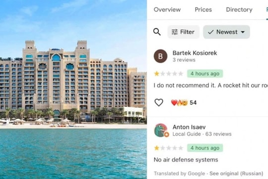 Một khách sạn tại Dubai 'bốc cháy như chiến trường', nhận loạt đánh giá 1 sao