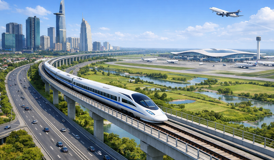 Khẩn cấp xây dựng tuyến đường sắt kết nối TP. HCM với siêu sân bay lớn nhất Việt Nam