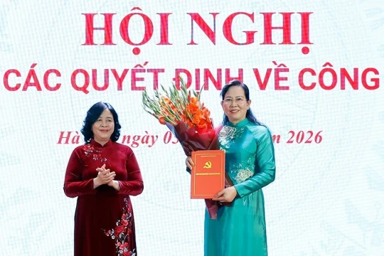 Bà Lê Thị Thủy giữ chức Bí thư Đảng ủy Trung ương Hội Liên hiệp Phụ nữ Việt Nam