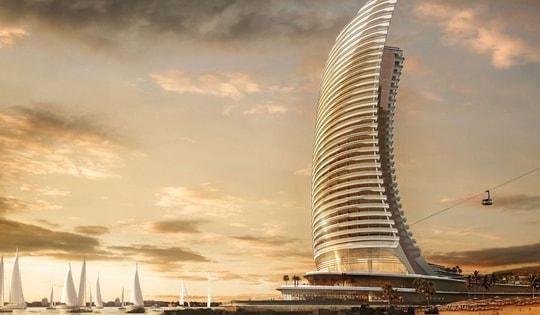 Việt Nam sắp có tòa tháp chọc trời nằm nghiêng hướng biển: Cao 220m mang kiến trúc độc lạ, tọa lạc tại đặc khu lớn bậc nhất cả nước