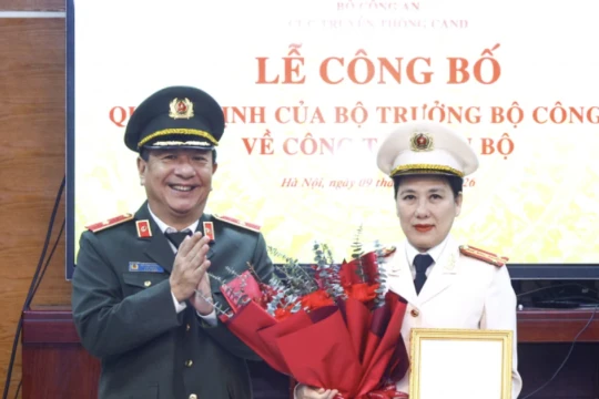 Bổ nhiệm Đại tá Nguyễn Thị Thu Hằng giữ chức Phó Cục trưởng Cục Truyền thông Công an nhân dân