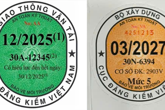 Lý do tem đăng kiểm mới không in ngày hết hạn