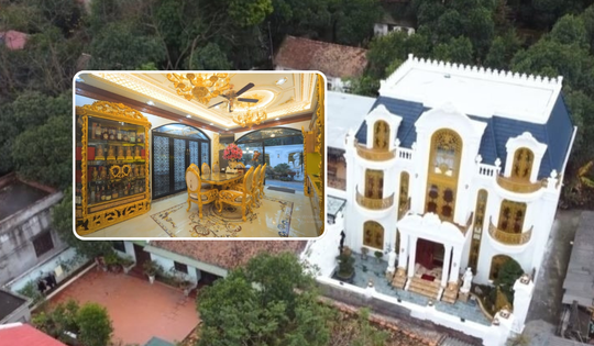 Biệt thự dát vàng sở hữu kiến trúc đặc biệt giữa làng quê: Nội thất từ gỗ quý được chạm khắc tinh xảo, bên trong như cung điện thu nhỏ