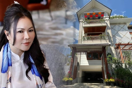 Căn biệt thự 3 tầng như khu vườn nhỏ phủ đầy hoa của doanh nhân Nguyễn Ngọc Tiền và cố diễn viên Quý Bình
