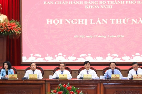Bộ trưởng Bộ NN&MT Trần Đức Thắng dự Hội nghị Ban Chấp hành Đảng bộ TP Hà Nội