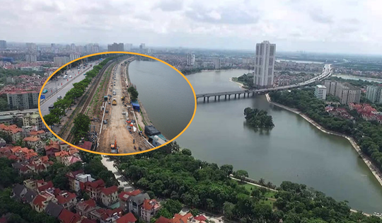 Chỉ nửa tháng nữa, chính thức đưa tuyến đường ven hồ nước tự nhiên lớn thứ 2 Hà Nội vào hoạt động