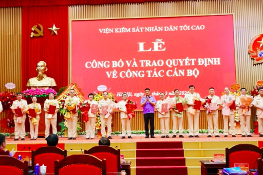 Viện KSND Tối cao điều động, bổ nhiệm 15 lãnh đạo cấp Vụ