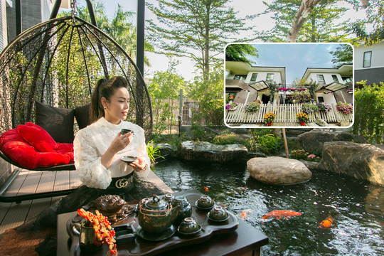 Biệt thự hàng chục tỷ của 'mẹ đơn thân giàu bậc nhất Vbiz': Rộng 200m2 phong cách hiện đại, nổi bật với hồ cá Koi thiết kế đặc biệt