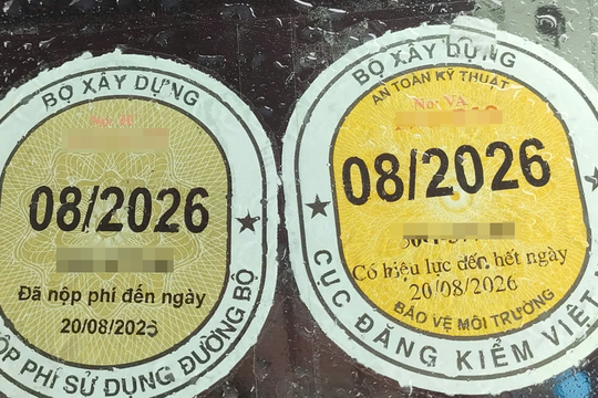 Sắp bỏ dán tem đăng kiểm trên kính chắn gió ô tô?