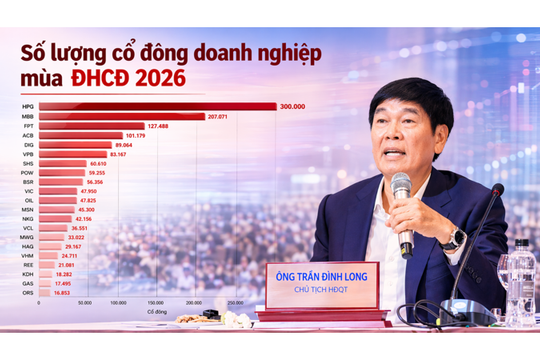 Thấy gì từ bức tranh cổ đông doanh nghiệp mùa ĐHCĐ 2026?