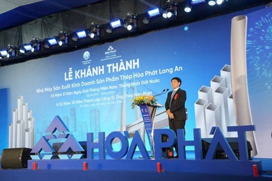 Hòa Phát (HPG) khánh thành nhà máy ống thép hơn 2.000 tỷ đồng, nâng tổng công suất lên 1,2 triệu tấn/năm