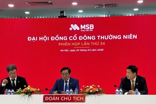 ĐHĐCĐ MSB: Tham vọng lãi 8.000 tỷ, chia cổ tức 20%