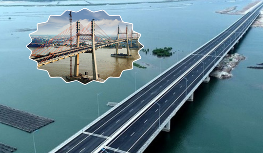 Trên tuyến cao tốc đắt nhất Việt Nam là cây cầu dây văng lọt TOP nhiều nhịp nhất thế giới: Riêng cáp đã nặng hơn 800 tấn, chịu được động đất cấp 8
