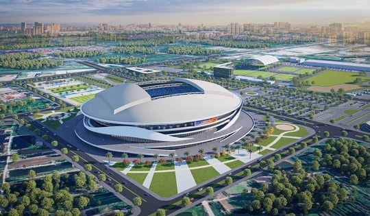 Sân vận động lớn thứ 2 Việt Nam đủ sức tổ chức World Cup thi công thần tốc, khán đài 60.000 chỗ dần lộ diện