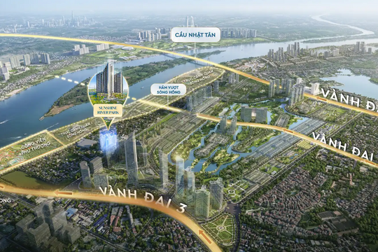 Trục đại lộ sông Hồng 11.400ha vừa được phê duyệt, dự án nào đang ở "mặt tiền" hưởng lợi đầu tiên?