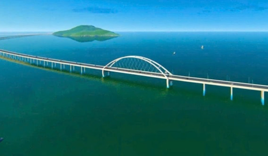 Cầu vượt biển dài nhất Việt Nam và thứ 3 Đông Nam Á: Huy động hơn 400 nhân lực bám công trường nỗ lực hoàn thành