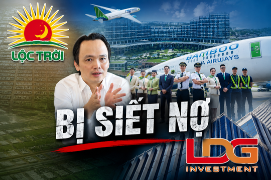 507 sổ đỏ của LDG, hàng trăm lô đất liên quan Bamboo Airways và khu đất gần 1.000m² của Lộc Trời cùng bị ngân hàng siết nợ