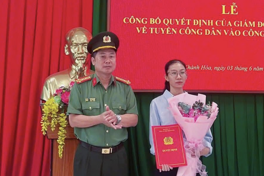 Tuyển vợ thiếu tá Nguyễn Xuân Hải vào ngành Công an