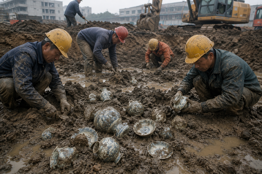 Công nhân xây dựng bất ngờ phát hiện nhiều vật thể lạ, công trường của nhà máy sản xuất ô tô bị phong tỏa khẩn cấp, kho báu trị giá 34.000 tỷ đồng lộ diện