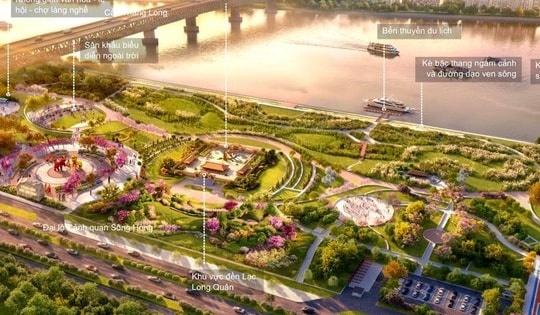 Thông tin mới nhất về công viên đầu tiên thuộc đại dự án trục đại lộ sông Hồng