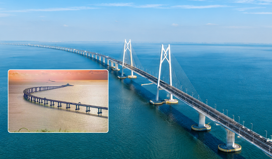 Siêu cầu vượt biển dài nhất thế giới: Công trình gần 19 tỷ USD được xây suốt gần 1 thập kỷ, sở hữu kết cấu kỳ lạ giữa lòng đại dương