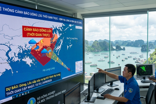 Quảng Ninh vận hành hệ thống cảnh báo dông lốc tức thời trên vịnh Hạ Long