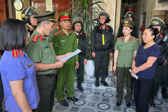 Khởi tố, bắt giam Lê Thị Thủy 58 tuổi