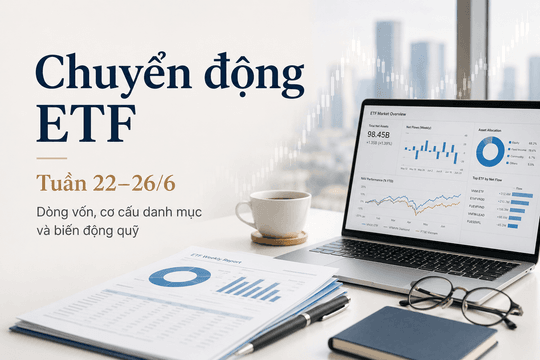 Chuyển động ETF tuần 22–26/6: MSB, VCK, VPL nổi lên; Fubon còn quy mô 12,17 tỷ TWD